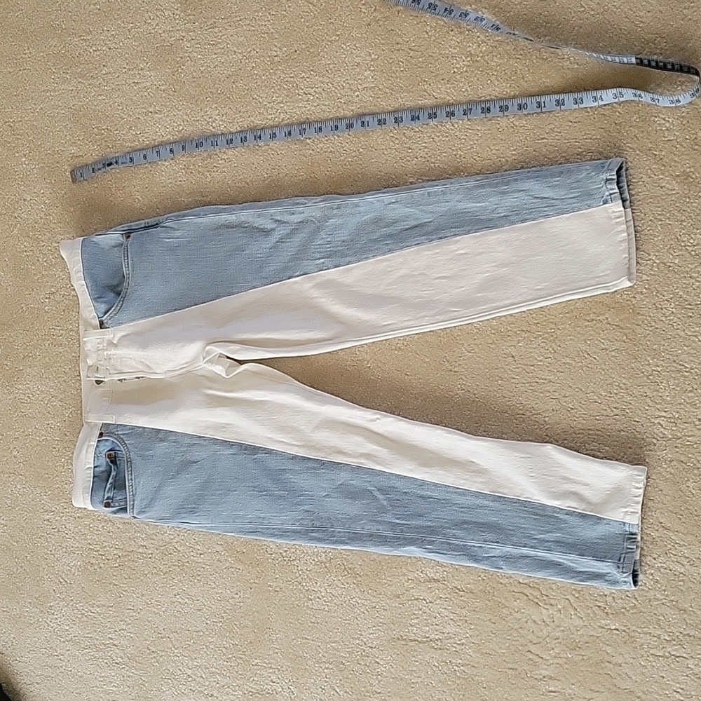 Levis premium 501 color block jeans